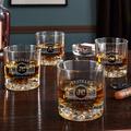 Home Wet Bar Whiskey Glasses Fairbanks Engraved w/ Marquee - Set Of 4 Glass | 3.75 H x 3.5 W in | Wayfair 9886
