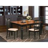 Darby Home Co Bellagio 5 - Piece Butterfly Leaf Solid Wood Dining Set Wood/Upholstered in Black | Wayfair DABY5567 39638879