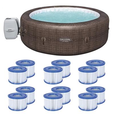 Bestway SaluSpa St Moritz Hot Tub & Coleman Filter Type VI Replacement (12 Pack) - ‎97.1