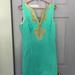 Lilly Pulitzer Dresses | Blue And Gold Lilly Pulitzer Shift Dress Size 10 | Color: Blue/Gold | Size: 10