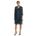 Petite R&M Richards 2-piece Crinkle Knit Jacket & Dress Set, Women's, Size: 12 Petite, Dark Blue