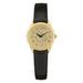 Women's Louisville Cardinals Personalized Gold Medallion Black Leather Wristwatch