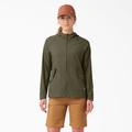 Dickies Women's Performance Hooded Jacket - Military Green Size XS (SJF400)