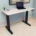 Compel Rizer Height Adjustable Standing Desk w/ Cable Management Wood/Metal in Gray/Black/Brown | 60 W x 24 D in | Wayfair RZR-2-6024-WHT-BLK-BNDL