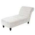 Rosdorf Park Box Cushion Chaise Lounge Slipcover Velvet, Leather in White | 30 H x 32 W x 60 D in | Wayfair E0E389F629CA4234A6413CF9CA1DBFA0