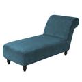 Rosdorf Park Box Cushion Chaise Lounge Slipcover Velvet, Leather in Gray | 30 H x 32 W x 60 D in | Wayfair D2D44C86EF274426A97C8CA35BD14CAF