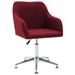 Latitude Run® Swivel Dining Chair Accent Desk Chair w/ Arms for Home Office Fabric Wood/Upholste/Fabric in Red | 36.2 H x 21.7 W x 20.9 D in | Wayfair