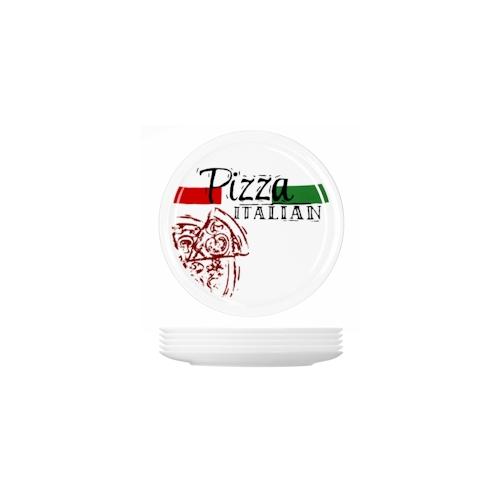 6er Set Pizzateller Pizza Italian 28cm