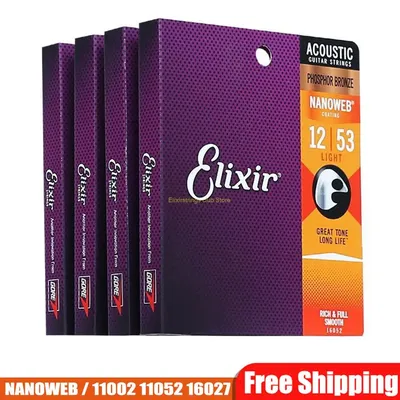 Elixir – cordes pour guitare acoustique pour jeu électrique musique populaire Rock 80/20 Bronze