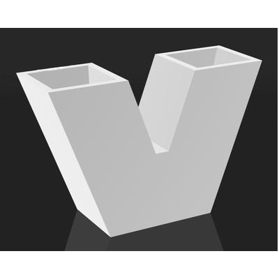 Vondom »UVE« Outdoor Pflanzengefäß - LED - Beleuchtung 40x120 cm / Weiß LED Image