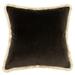 Jiti Indoor Premium Classic Velvet with Contrast Trim Decorative Accent Square Throw Pillow 20 x 20