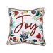 Bella Winter Joy Printed Embellished Throw Pillow