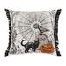 Jol Boo Spider Web Printed Throw Pillow