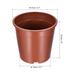 Plastic Plant Pot with Holes, 5 Pack Flower Starting Planter Container - Dark Red