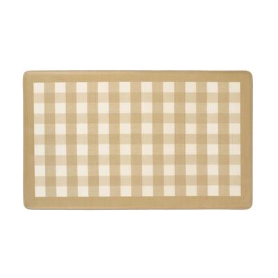 Anti Fatigue Mat Buffalo Check by Achim Home Décor in Taupe (Size 18 X 30)