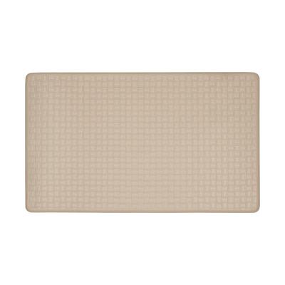 Woven Embossed Faux Leather Anti Fatigue Mat by Achim Home Décor in Tan (Size 20 X 39)