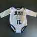 Nike One Pieces | Nike 0-3 Long Sleeve Onesie | Color: White | Size: 0-3mb