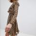 Free People Dresses | Free People Leopard Print Frenchie Mini Wrap Dress | Color: Black/Tan | Size: S