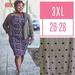 Lularoe Dresses | Lularoe Julia T-Shirt Dress | Color: Black/Gray | Size: Xxxl