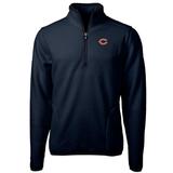 Men's Cutter & Buck Navy Chicago Bears Big Tall Cascade Eco Sherpa Fleece Quarter-Zip Pullover Jacket