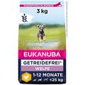 Eukanuba Welpenfutter getreidefrei mit Huhn für kleine und mittelgroße Rassen - Trockenfutter ohne Getreide für Junior Hunde, 3 kg