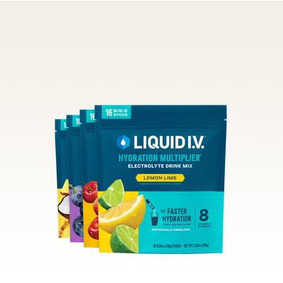 Liquid I.V.® Hydration Best Sellers Bundle (64 Pack) - Hydrating Powdered Electrolyte Drink Mix Packet - Variety Pack