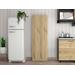 " Virginia Two Door Storage Cabinet With Five Shelves In Light Oak And Black - FM Furniture FM6553ADW"