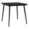 vidaXL Garden Dining Table Black 80x80x74 cm Steel and Glass