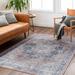 Dino 2'7" x 12' Traditional Natural Gray/Royal Denim/Gray/Multi Brown/Dark Beige/Tan/Dusty Sage/Light Beige/Charcoal/White/Ivory/Denim/Wheat/Ink Blue/Medium Gray/Peach Washable Runner - Hauteloom