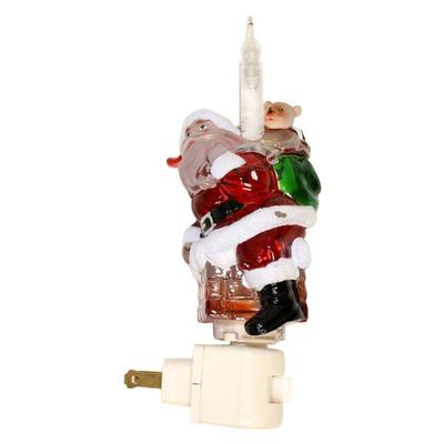 Roman 33672 - 7 INCH SANTA/CHIMNEY BUBBLE LIGHT NIGHT LIGHT W SWIVEL PLUG Bubble Light Night Light