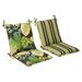 Pillow Perfect Outdoor Green/ Brown Reversible Square Chair Cushion