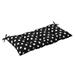 Pillow Perfect Outdoor/ Indoor Polka Dot Black Swing/ Bench Cushion