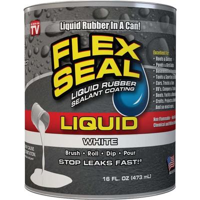 FLEX SEAL 1 Pt. Liquid Rubber Sealant, White - 1 Each