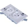 United States Hardware 15A White Conventional Mobile Home 5-15R Duplex Outlet - 1 Each