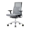 Eurotech Seating Powerfit Mesh Executive Chair Upholstered/Mesh/Metal in Gray/Black/Brown | 43.9 H x 19 W x 24 D in | Wayfair PFT2-BLK-FSGRY