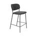 Luxury Furnitures Jolien 26" Counter Stool Upholstered/Metal in Gray/Black | 35 H x 19 W x 21 D in | Wayfair LF1500089