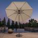 Arlmont & Co. Ayzah 9ft Market Umbrella w/ 80 LED Lights Metal in Brown | 97.2 H x 108 W x 108 D in | Wayfair CA50A14755644DAD9E0D50632B8CAFF5