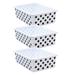 Latitude Run® Polka Dots Large Storage Cubby Bin Plastic in White | 5 H x 16.25 W x 11.5 D in | Wayfair ED0622F3712D4250BD0C7799DE6A9DB8