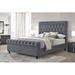 Willa Arlo™ Interiors Harkness Tufted Upholstered Platform Bed Upholstered in Gray/White | 59 H x 58 W x 93 D in | Wayfair