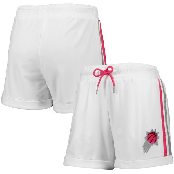 womens-lusso-white-pink-phoenix-suns-melody-cuffed-tri-blend-shorts/