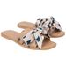 Women's Cuce Carolina Panthers Tan Bow Sandals