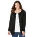 Plus Size Women's The Timeless Cardigan by Catherines in Black (Size 1X)