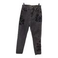 American Eagle Outfitters Jeans | American Eagle Outfitters Embroidered Floral Mom Jean Size 2 | Color: Black | Size: 2