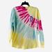 Disney Tops | Disney Parks Disneyland Circular Yellow, Blue, & Pink Tie Dye Spirit Jersey | Color: Gold/Pink | Size: Xs