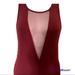 Free People Tops | Free People Sleeveless Top Tee Illusion Mesh Neckline Cut Out Back Medium Nwot | Color: Red | Size: M