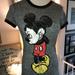 Disney Tops | Disney Shirt W/ Mickey Mouse. Size Xs. | Color: Black/Gray | Size: Xs