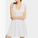 Free People Dresses | Free People White Half Moon Crochet Yoke Covered Button Dress L Nwt | Color: White | Size: L