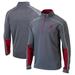 Men's Columbia Heathered Gray/Crimson Alabama Crimson Tide Omni-Wick Shotgun 2.0 Quarter-Zip Pullover Top