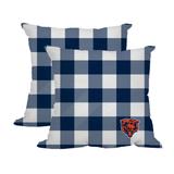 Chicago Bears 2-Pack Buffalo Check Plaid Outdoor Pillow Set
