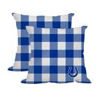 Indianapolis Colts 2-Pack Buffalo Check Plaid Outdoor Pillow Set
